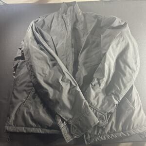 Chaps Men Black Zip Up Jacket Size Large (flaw)